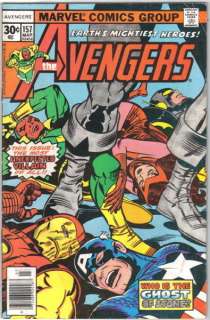 The Avengers Comic Book #157, Marvel Comics 1977 VG+  