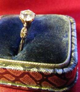 14K White Gold Diamond Wedding & Engagement Ring Set 1968 Vintage 