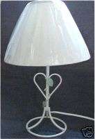 VICTORIAN TABLE LAMP W/ SHADE ~HEART~LEAVES  