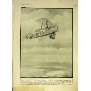  Aeroplane Watson Montdidier Ruins War Ww1 Print 1918
