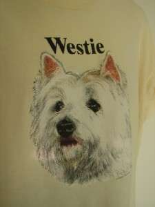 Westie West Highland Terrier Dog Tee Shirt Blouse Top XL Scholarship 