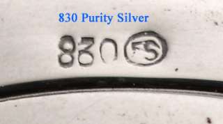 Vintage European 830 Purity Silver Makeup Compact  