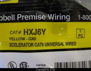 Hubbell XCelerator Cat6 Jack, Yellow HXJ6Y ~STSI 662620825465  