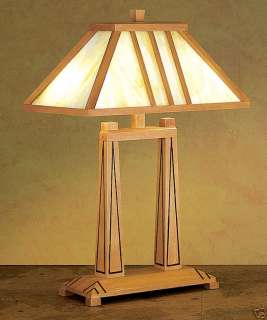 PRAIRIE WOOD 25 TABLE LAMP Iridescent Stained Glass  