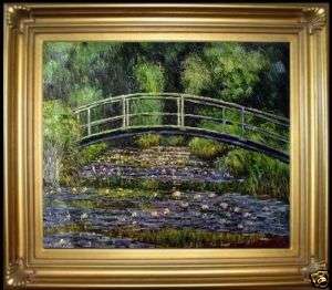   Hand Painted Oil Painting Repro Claude Monet Japanese Bridge  