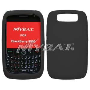 BLACKBERRY CURVE JAVELIN 8900 BLACK SOLID SILICONE SKIN RUBBER SOFT 