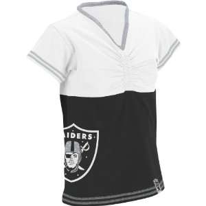  Reebok Oakland Raiders Girls (7 16) Shirred Short Sleeve 