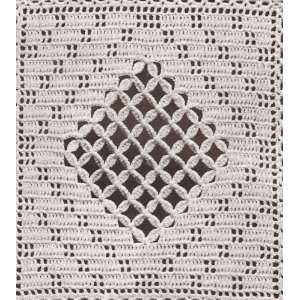 com Vintage Crochet PATTERN to make   Crossbar Square Bedspread Motif 