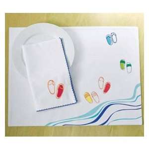  Flip Flop Embroidered Napkin