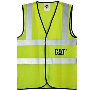  CAT Hi Vis Green Safety Vest   2XL, Model# CAT0195012X 