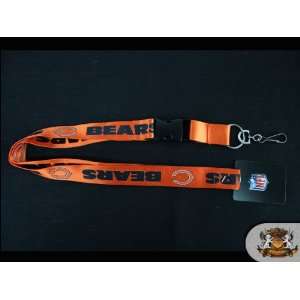  NFL Licensed Chicago Bears   Orange Detachable 25 Lanyard 