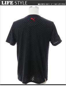 PUMA Ferrari Logo Mens Short Sleeve T Shirt Black M XXL  