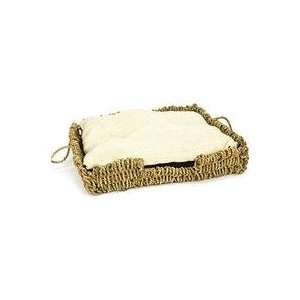  Best Quality Seagrass And Burlap Square Bed / Natural Size 
