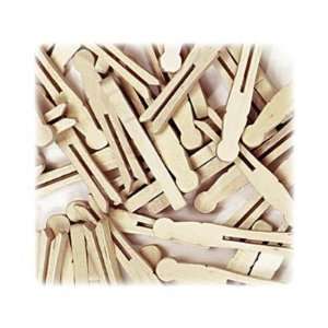   Flat Wood Slotted Clothespins, 3 3/4 Length, 40 Clothespins per Pack