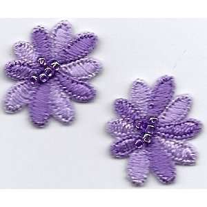  BUY 1 GET 1 OF SAME FREE/Flowers,Lavender w/Beads Iron On 