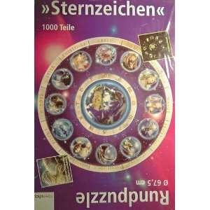  12 Signs of the Zodiac Round Puzzle 1000 Pieces German 