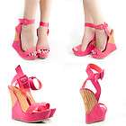 new coral pink open toe wood $ 34 95  see suggestions