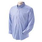   & Jones Mens Savile Patterned Dress Shirt   BLUE HERRINGBONE   4XL