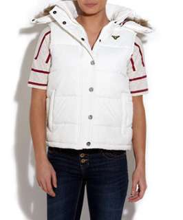 White (White) Le Breve Quilted Gilet  228617010  New Look