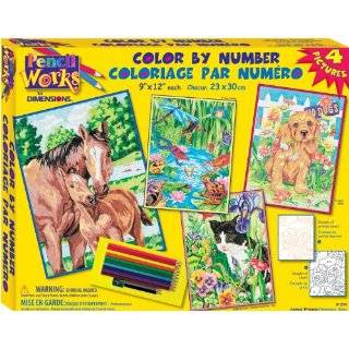 Dimensions Needlecrafts Paintworks/Pencil by Number, Animal Friends 