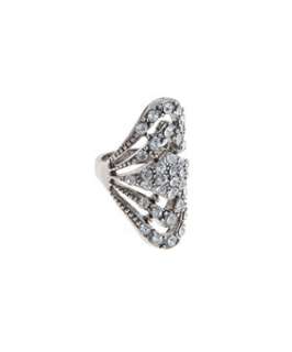 Silver (Silver) Diamante Armour Ring  244452492  New Look