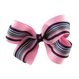  Pink and Black Preppy Bow 