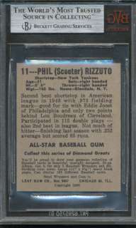 1948 1949 Leaf #11 Phil Rizzuto BVG MINT 9  