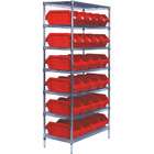 Quantum Wire Shelving System 18 x 36 x 74 with 10 QP1265 and 16 QP1285 