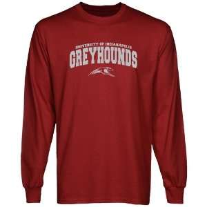  Indianapolis Greyhounds Cardinal Logo Arch Long Sleeve T 
