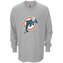 Miami Dolphins Mens Big & Tall Custom Long Sleeve T Shirt    