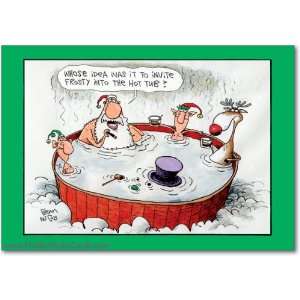  Funny Merry Christmas Card Invite Frosty Humor Greeting 