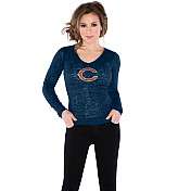 Touch by Alyssa Milano Chicago Bears Womens Burnout Thermal Long 