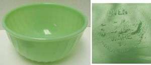 Small Jadeite Swirl Bowl  