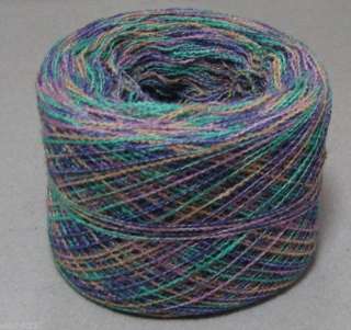 njy ball yarn 500 yards mauve teal purple nub italy  
