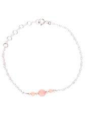 AGNES DE VERNEUIL   Coral & Pearls Chain Bracelet