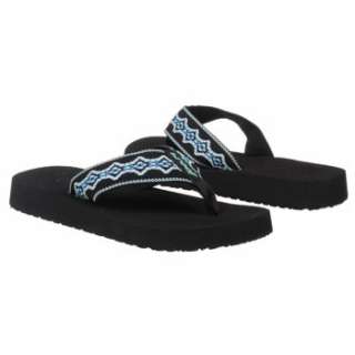 Womens Reef Sandy Black/Aqua/Blue Shoes 