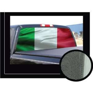  ITALIAN FLAG 22 x 65   Rear Window Graphic   italy truck 