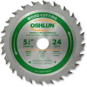 Oshlun SBW 054024 5 3/8 Inch 24 Tooth ATB General Purpose and Trimming 