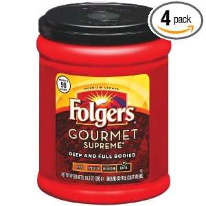 Folgers Coffee Ground Gourmet Supreme, 10.3 Ounce Packages (Pack of 4)
