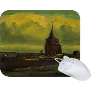  Rikki Knight Van Gogh Art Old Tower Mouse Pad Mousepad 