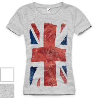 UNION JACK T Shirt Damen women united kingdom flag london girl XS S M 