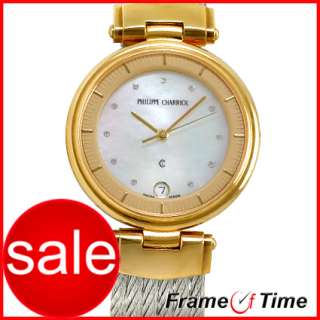 Philippe Charriol Mens Diamond Cable Pearl Celtic Watch  