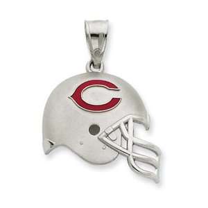   Silver Chicago Bears Enameled Helmet Charm   JewelryWeb Jewelry
