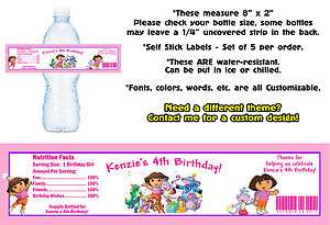   Go Diego ~ Printed Water Bottle Labels ~ Birthday Party Favors  