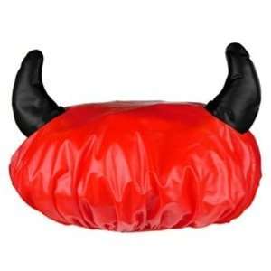  Red Devil with Black Horns Kids Shower Cap