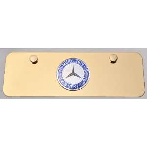  Mercedes Benz 3D logo on GOLD plated License Plate, NEW 