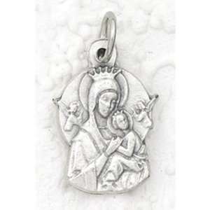  25 Our Lady of Perpetual Help Silver Plated Charms 3/4 