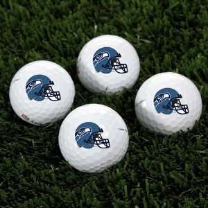  Wilson Seattle Seahawks 4 Pack Team Helmet Golf Balls 