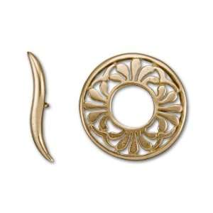 Brass Plated Brass Cut Out Circle Toggle Clasp Arts 