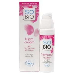  SoBio Rose Organic Night Cream (1.7 fl.oz) Beauty